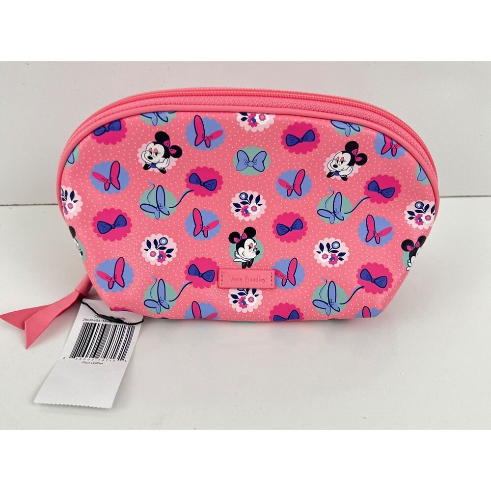 Vera Bradley Disney Minnie's Mouse Garden Dots Clamshell Cosmetic Bag Pink